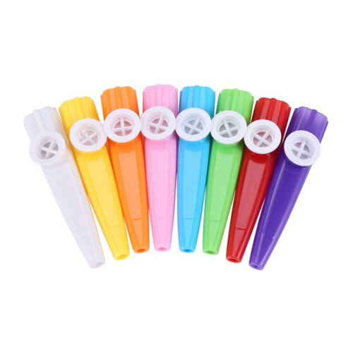 96 pezzi di plastica 8 colorati Kazoo strumento musicale per chitarra 1
