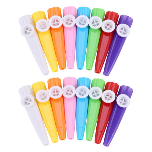 48 pezzi di plastica 8 colorati Kazoo strumento musicale per chitarra