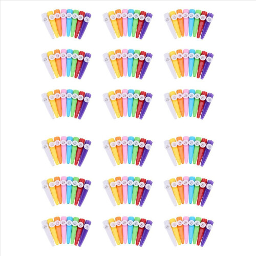 24 pezzi di plastica 8 colorati Kazoo strumento musicale per chitarra
