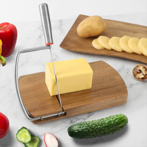 Multipurpose Cheese Slicer Cutter, Wood Cheese Slicers Board 2