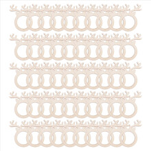 50Pcs Reindeer Place Card Napkin Holder Mini Wooden Ring