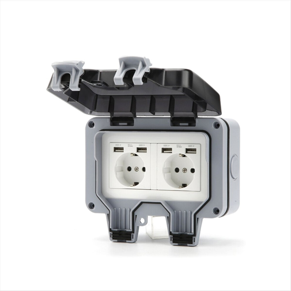 Ip66 16A Rainproof Charging Socket Eu Plug 4712297577009