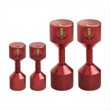 4 pezzi Flangia in alluminio Perno a due fori Perno di posizionamento sfumato Rosso