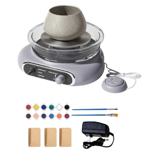 Mini Pottery Wheel Kit Electric Clay Turntable for DIY