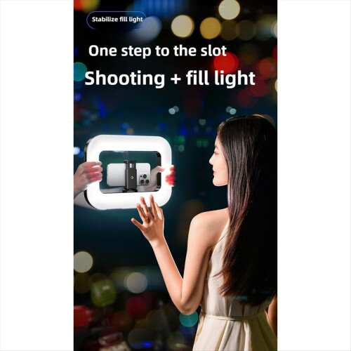 20W Tricolor Ring LED Rechargeable Fill Light Portable A 1