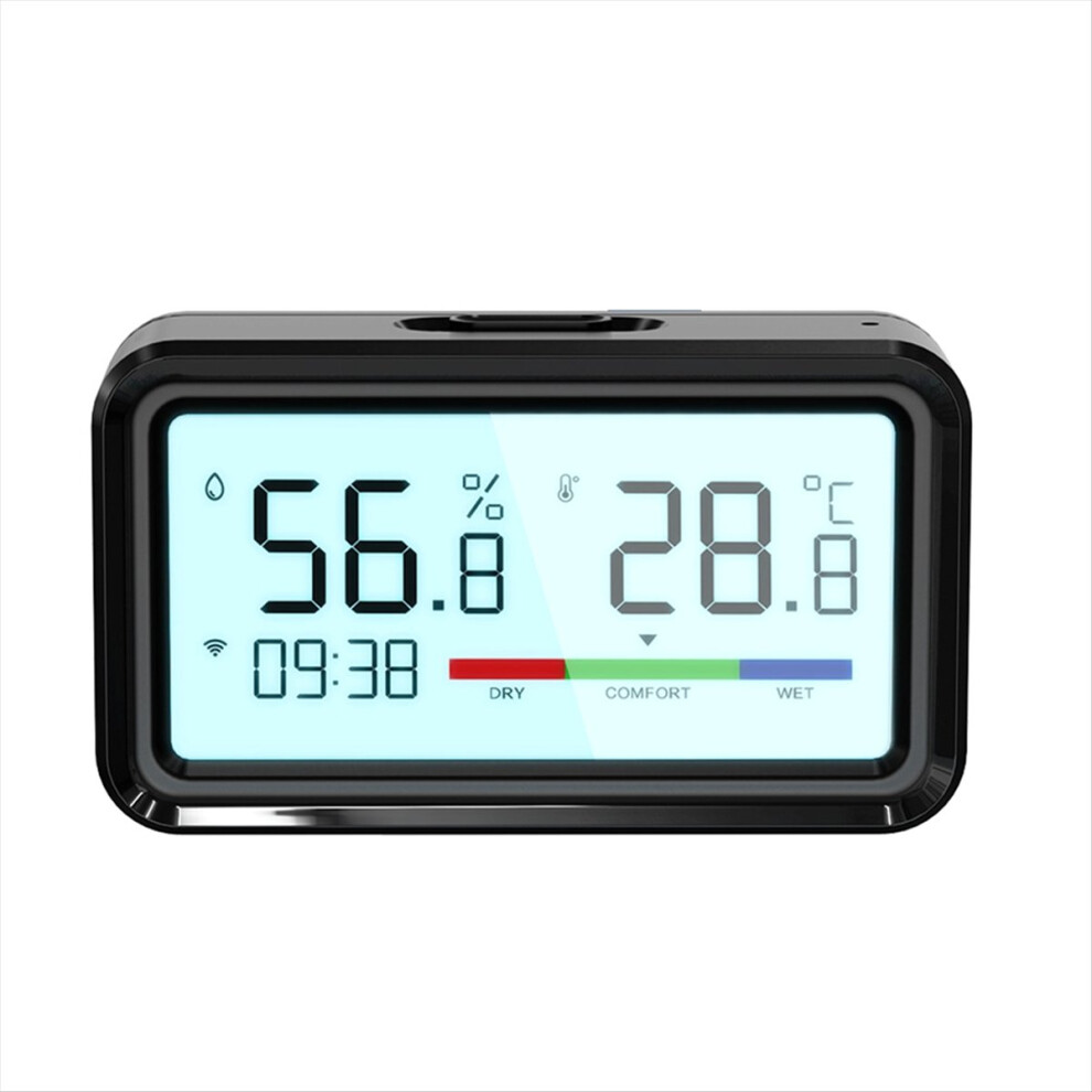Zigbee Table Clock Temperature And Humidity Sensor Black 4712297522658