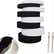 8 Rollen weißes, hochelastisches Nähgummiband