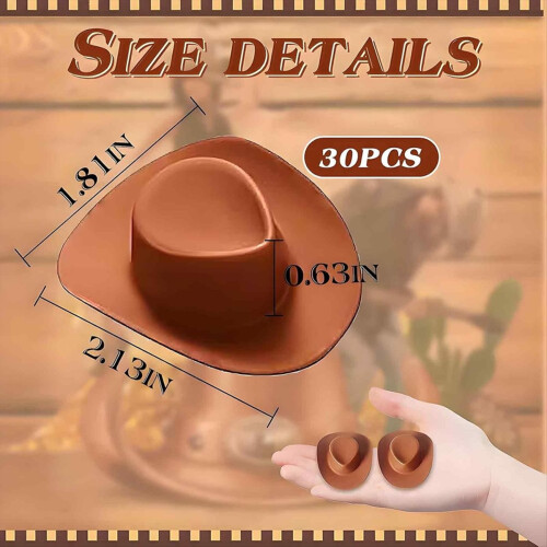 30 PCS Mini Cowboy Hats for Party 1