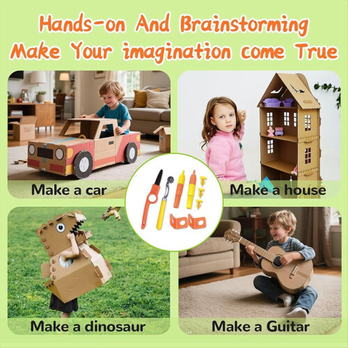 Cardboard Tools for Kids, 150 PCS Cardboard Construction Kit 1