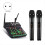 Mixer audio con 2 microfoni wireless a 4 canali UHF USB per PC EU 2