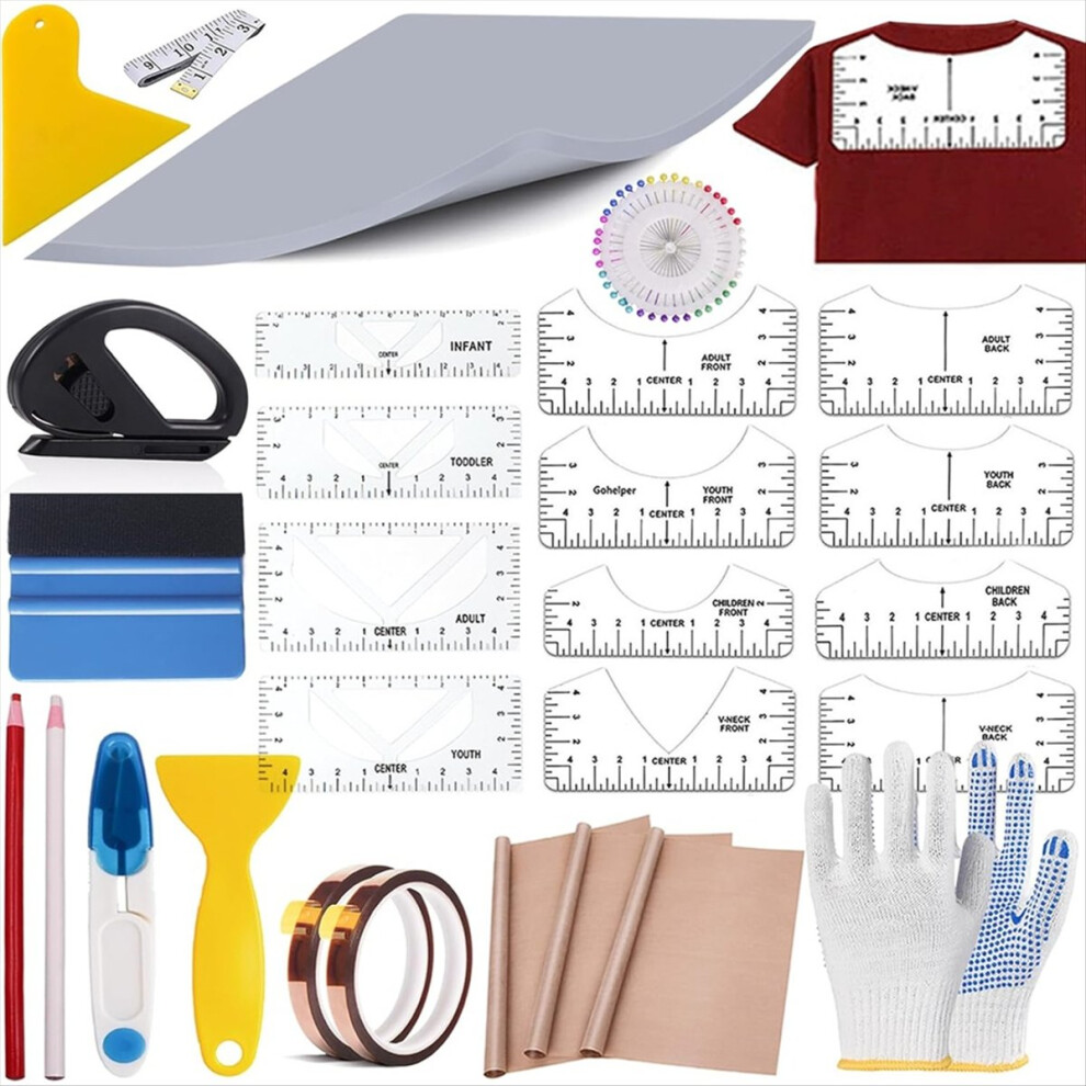 1Set Sublimation Shirt Tool Kit For Htv Vinyl Craft A 4714116690647