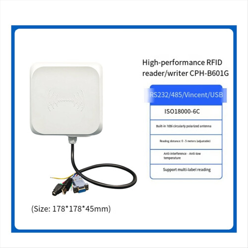 UHF RFID Reader Long Range 0-5m RS232/485/Wiegand26 Interfaces 2