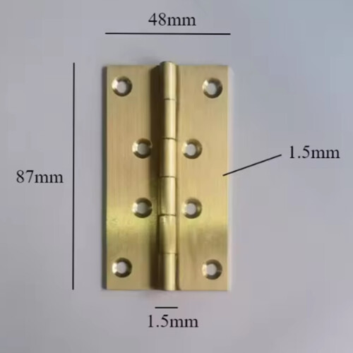 10 Pcs Brushed & Sealed Brass Hinges Small Box Exquisite Hinges 2