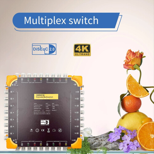 9-Input 16-Output Satellite Multi-Switch Diseqc 2.0 Cascade Switch 2