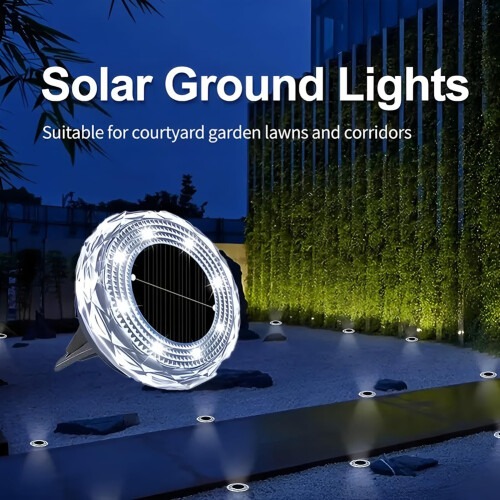 8 Pack Solar Ground Lights Waterproof Outdoor Solar Lights for Yard 1