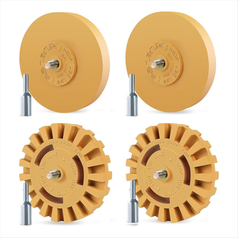4 Pack Eraser Wheel Decal Remover Without Damaging Car Paint 4714116664181