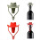 2PCS Cowboy Hat Silicone Wine Cork, Decorative Wine Stoppers 2