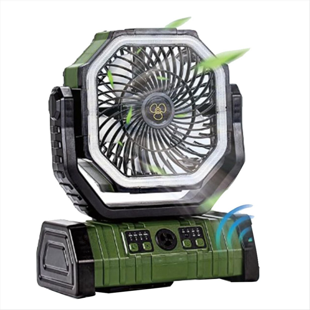 10000mAh Battery Fan Rechargeable with Hook&Bright LED Light C-image-OPC-PMG6WBC-NEW