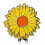 Removable Yellow Flower Pattern Golf Cap Clip Yellow 1