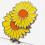 Removable Yellow Flower Pattern Golf Cap Clip Yellow 2