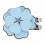 Removable Yellow Flower Pattern Golf Cap Clip Blue 2