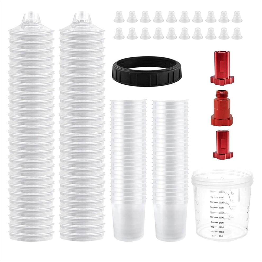 Disposable Paint Cups, Hvlp Paint Mixing Cups 20 Ounce (600Ml) Kit 4714116648563
