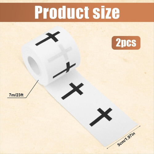 2 Roll Christian Athletic Tape, 23ft Serrated Edges 2