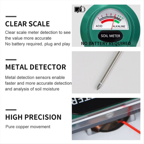 Soil PH Value Tester PH Meter 3-10 PH Value Rapid Tester 1