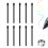 10PCS Replacement Pen Nibs for Refill Pen Tips 7