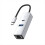 Wired Network Card Type-C to 3.0HUB 100M Network Card RJ45 Silver 1