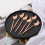 24Pcs Rose Gold Dinnerware Set Stainless Steel Tableware Set 4