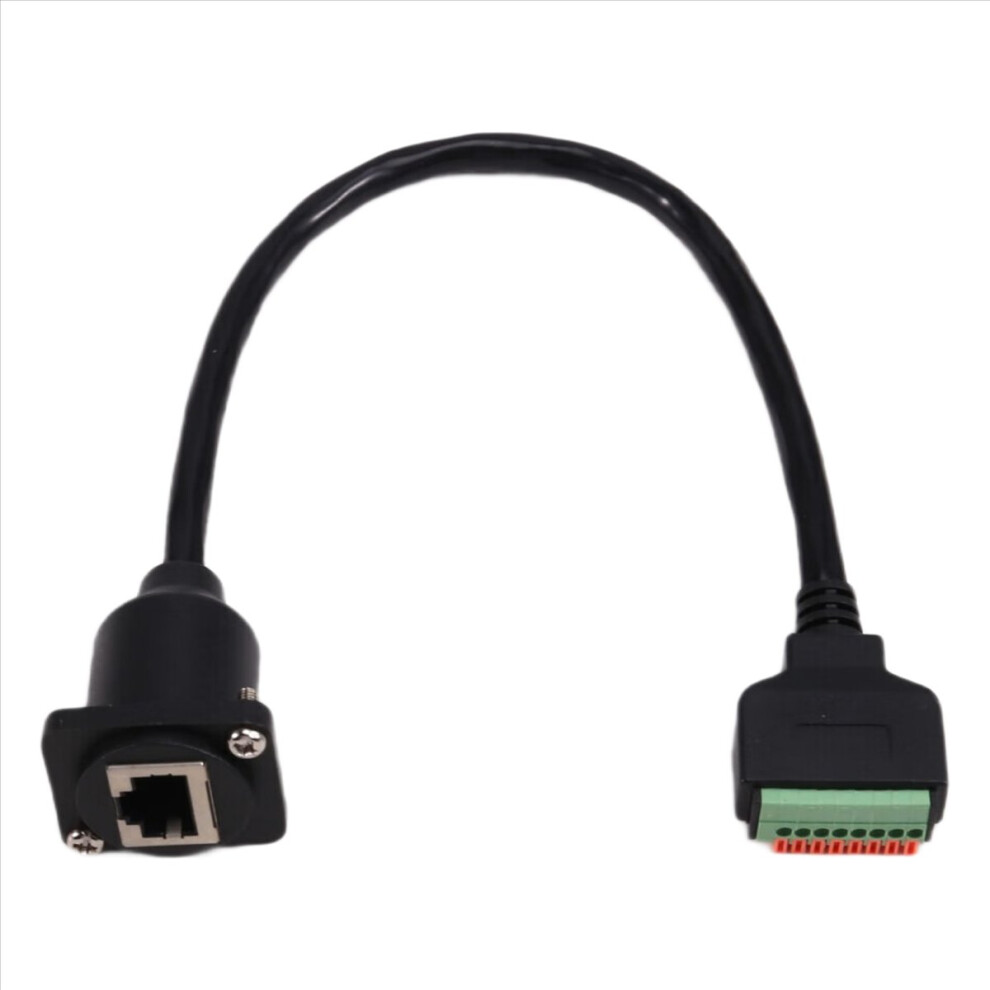D Type Rj45 8P8c Female Panel Mount To Solderless Terminal Block 4714116699879