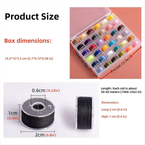 36pcs Sewing Threads and Bobbins,Colors Sewing Thread Set 2