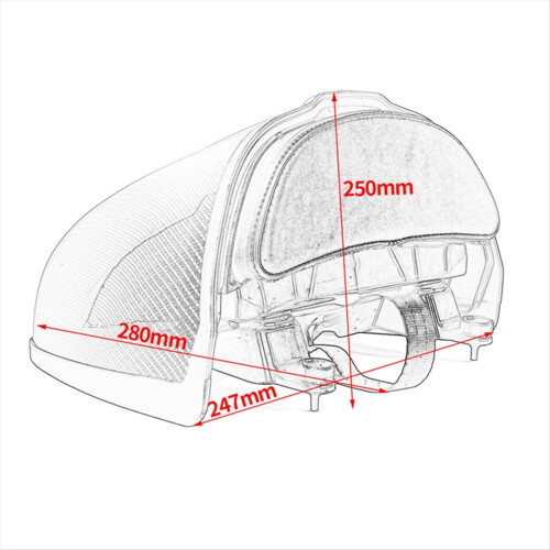 Motorcycle Tail Backrest Storage Box Silver 2