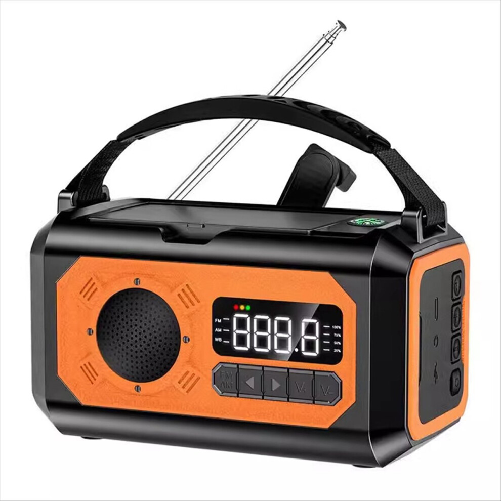 12000Mah Solar Hand Crank Weather Radio Am/Fm/Noaa, Orange 4714116603876