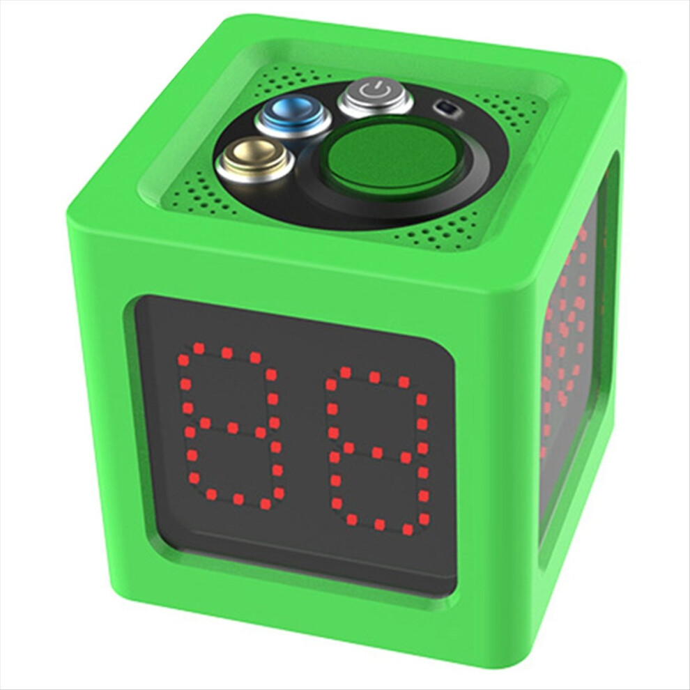 Cube Timer 1.4In 4 Sided Digital Shot Countdown Stopwatch Green 4714116603647