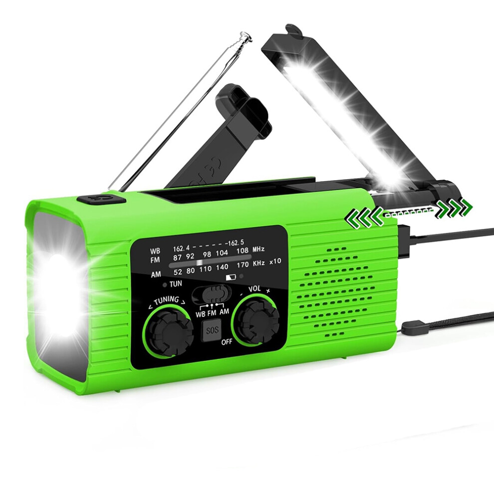 Emergency Radio Solar Hand Crank Radio 4000Mah Multifunction 4714116604897