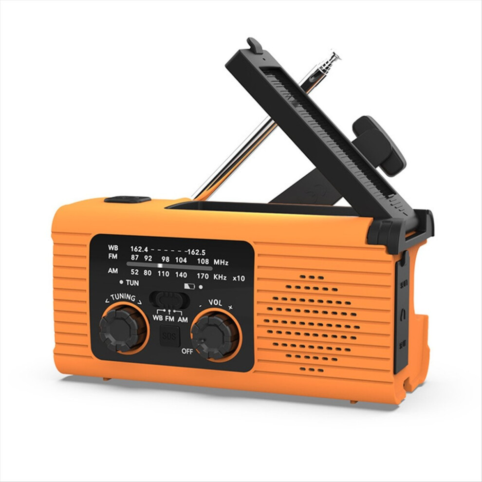 Emergency Radio With Am/Fm Band Hand Crank Radio Orange 4714116604859