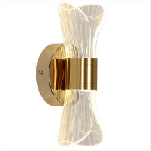 Goldene Acryl-Wandleuchte, dekorative LED-Wandlampe