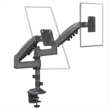 Supporto per monitor doppio da tavolo H180 con braccio a molla da 17-30 pollici