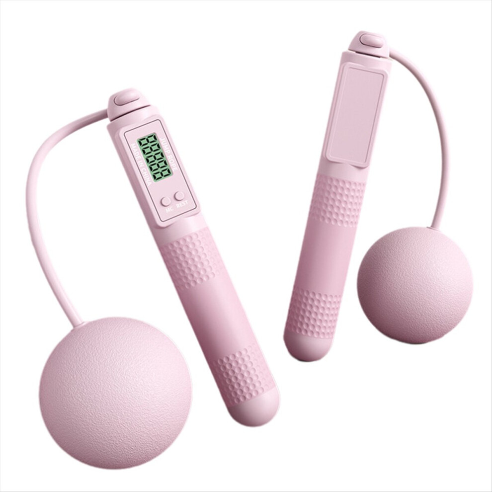 Rope Skipping Smart Counting Indoor Fitness Fat Loss Exercise Pink