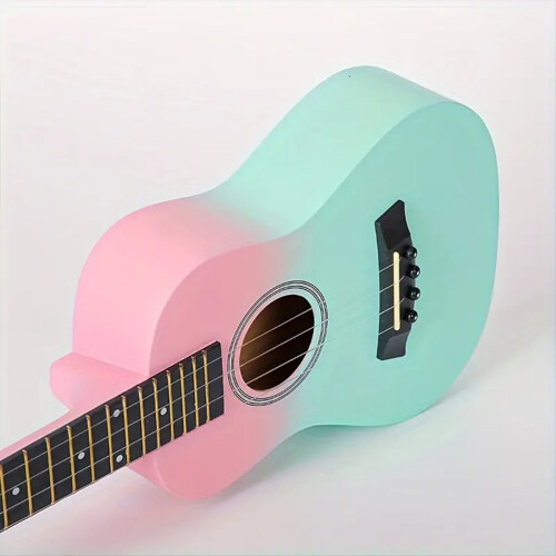 23-Inch Two-Tone Wooden Mini Guitar Four-String Ukulele B 2