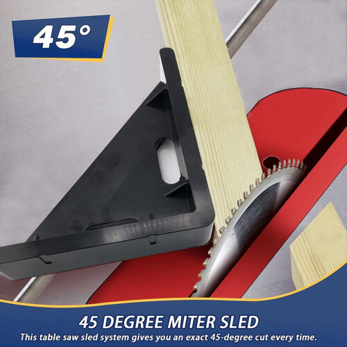 45 Degree Miter Sled for Table Saw, Table Saw Accessories 1