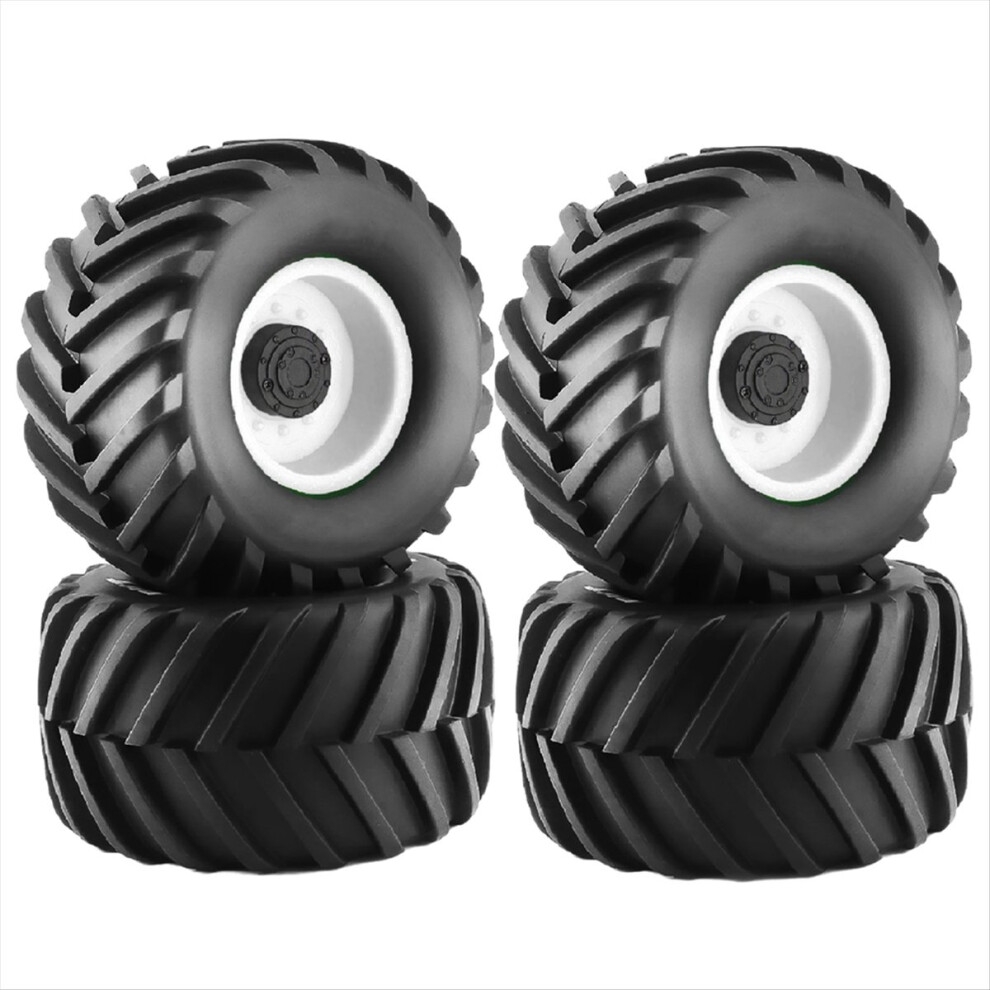 4Pcs 12Mm Hex Hubs Rc Truck Tires And Wheels 2.95 Tires White 4714116627728