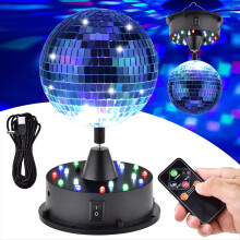 Rotierende 5-Zoll-Diskokugel-Partylichter mit Fernbedienung