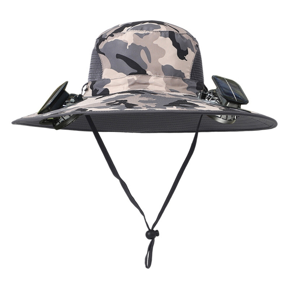 Camping Fishing Hiking Sunscreen Fisherman Hat Solar Fan Cap-image-OPC-PMG765Q-NEW