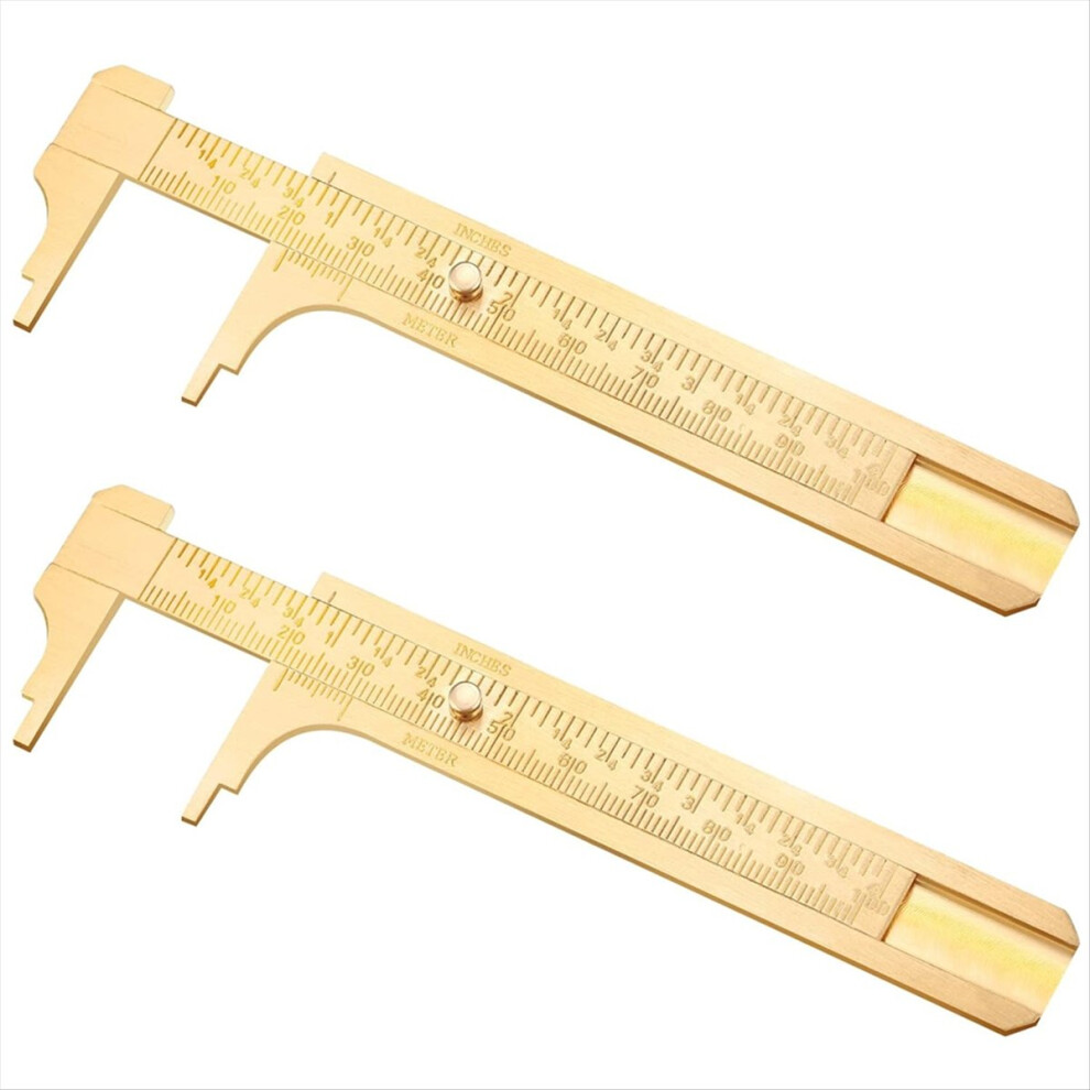 2 Pieces Vernier Calipers, Dual Scale, Metal Pocket Ruler-image-OPC-PMG76CS-NEW