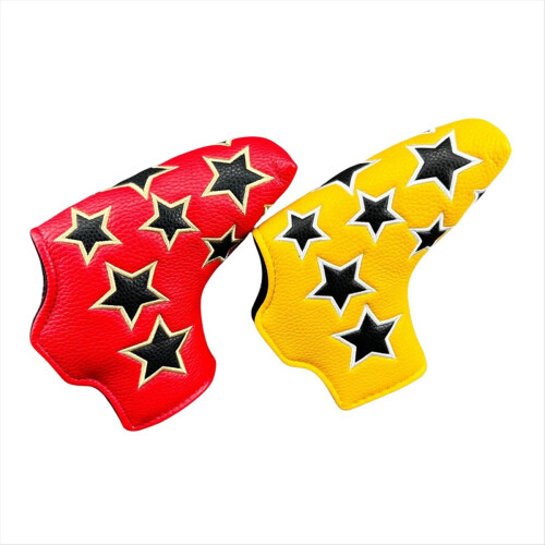 Copri-testa da golf in PU, accessori per mazze da golf, copri-putter rosso 1