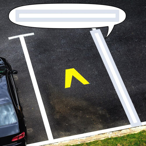 Parking Lot Line Stencil Foldable Reusable Line Stencil Template 2PCS 2