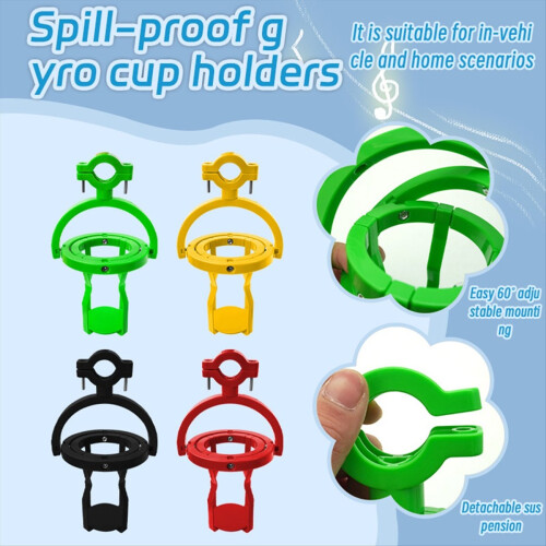 Gyroscopic Cup Holder 3D Motorcycle Drink Holder No Spill 2